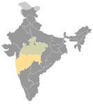 Inde • |1720/1947| • dynastie Holkar: carte